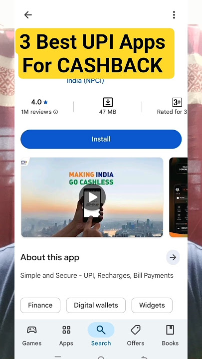 3 best UPI apps for CASHBACK #shorts #upi #cashback