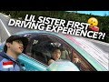 LIL SISTER FIRST TIME DRIVING?! | Ranz and Niana