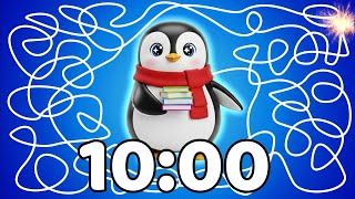 10 Minute Timer 💥 | 10 Minute [PENGUIN] Timer ❄️🐧 | Winter Countdown!