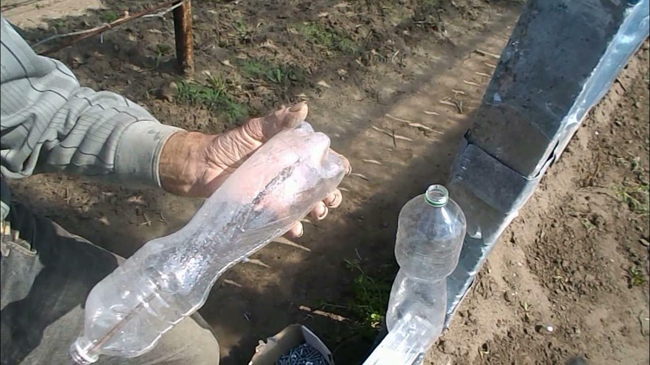 Забор из ПЭТ бутылок для дачи пошагововое изготовление - YouTube