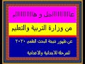 ظهور نتيجة المرحلة الابتدائية والاعدادية2020 