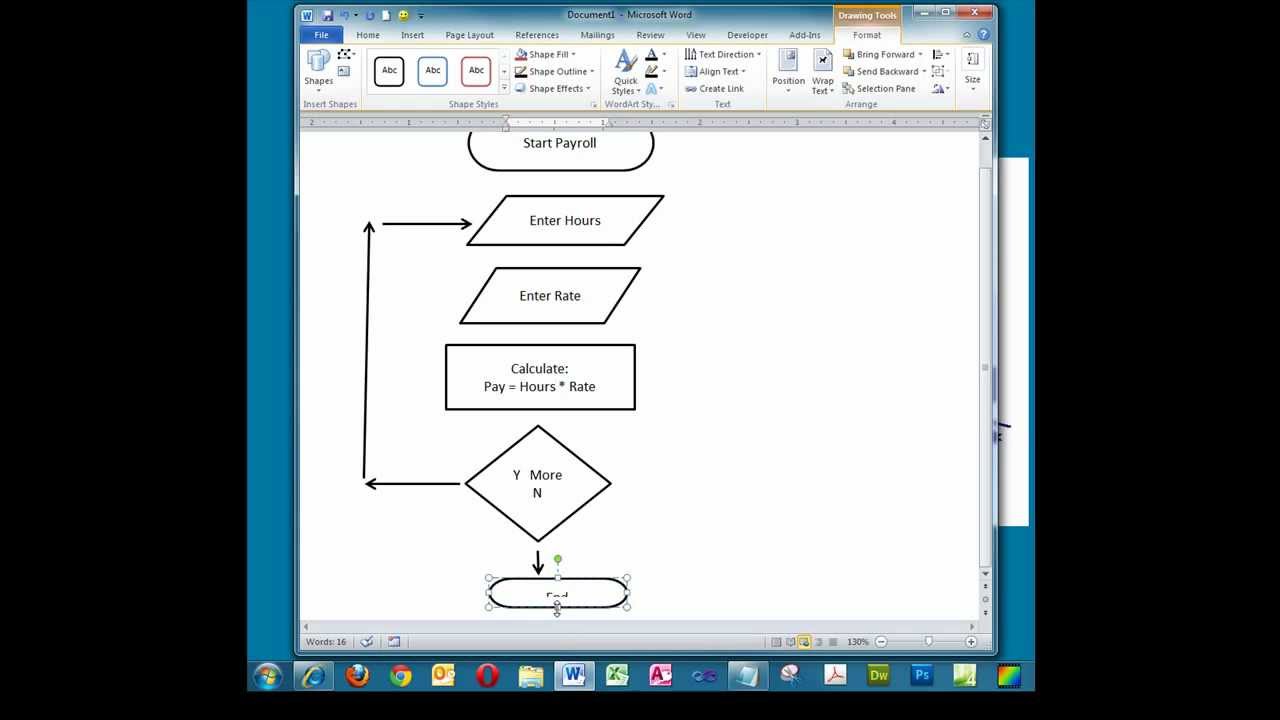 Insert Flow Chart In Word