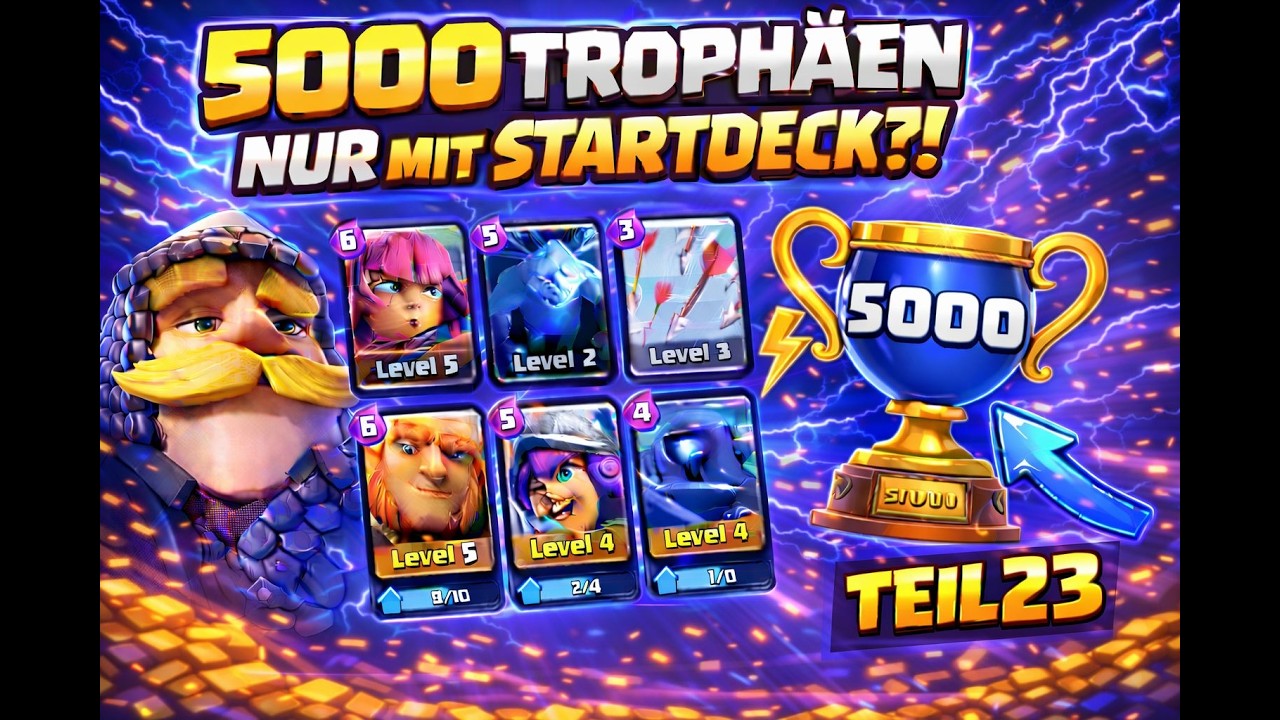 Pass MAX (5-Sterne)! | Clash Royale 5000 Trophäen NUR mit Startdeck?! 😱| Neuer Account | Teil 23