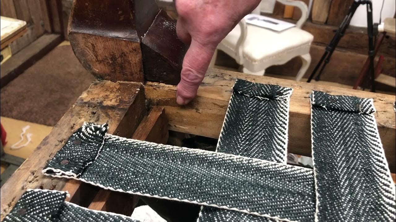 Upholstery webbing spacing top tip YouTube