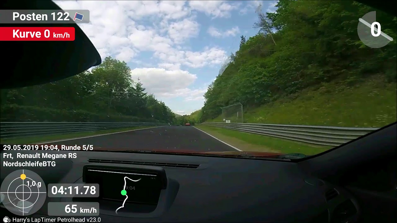 Megane RS Nordschleife Harrys Laptimer