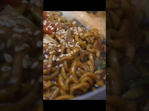 Typical way of cooking Korean <strong>instant</strong> <strong>black</strong> bean noodle #shorts