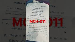 Ignou Msc Chemistry Question Paper Mch-011