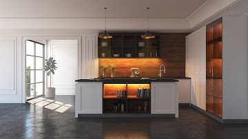 Modern Kitchen Modeling Rendering Tutorial Vray 3dsMAX
