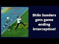 Jackson State Shilo Sanders gets the game winning interception vs Southern!