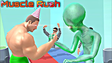 Muscle Rush -  All level gameplay (37,38,39) Android, iOS |Muscle Rush - smash Running Game