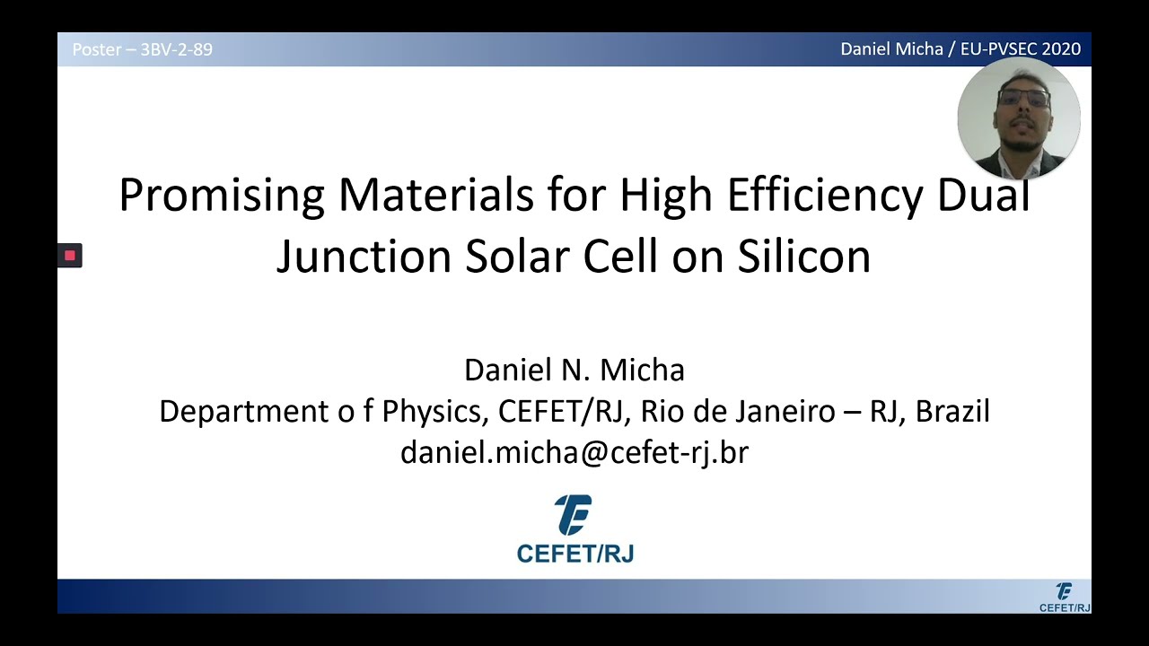 Promising materials for high efficiency dual-junction solar cells on silicon - EUPVSEC 2020