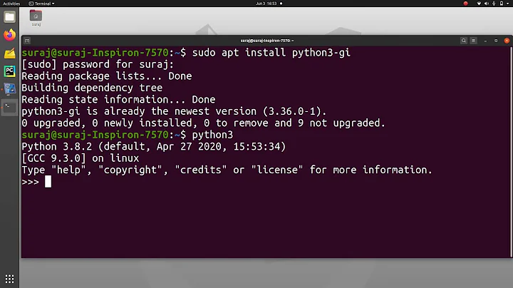 Python Import Error ModuleNotFoundError : No Module Named Gi In Ubuntu Linux