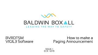 How to make a paging announcement - Touch Screen Microphone - VIGIL3