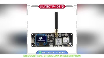 LILYGO® TTGO Meshtastic T-Beam V1.2 ESP32 LoRa 915MHz 433MHz 868MHz 923MHz WiFi BLE GPS With 0.96 in
