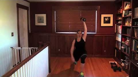 Dumbbell 1 Arm Overhead Reverse Lunge