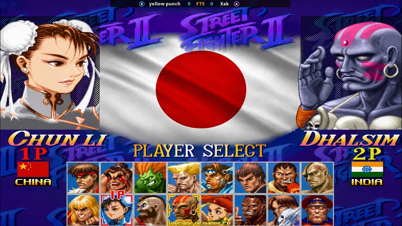 スーパーストリートファイターII X ➤ yellow punch (Japan) vs Xak
