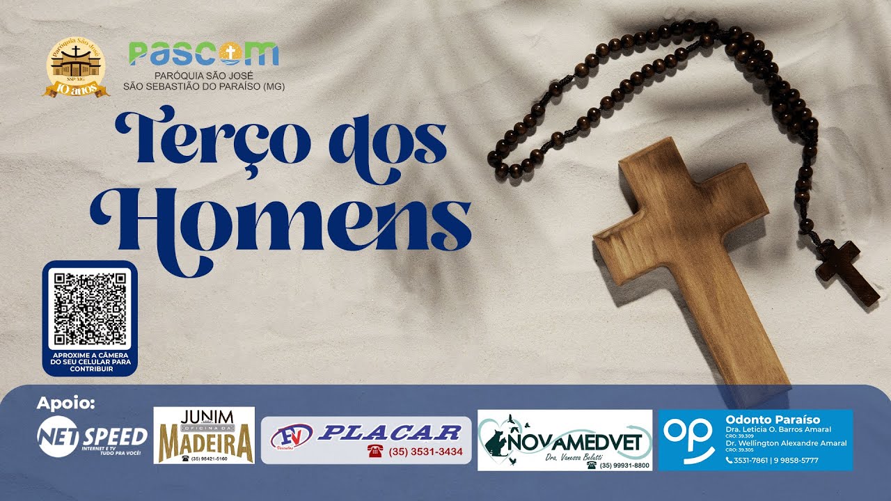 Terço realizado na Paróquia São José de São Sebastião do Paraíso-MG, Diocese de Guaxupe-MGAcesse também nossa página no Facebook e Instagram e fique por dentro do que acontece em nossa Paróquia:
https://www.instagram.com/paroquiasaojosessp e https://www.facebook.com/paroquiasaojose85