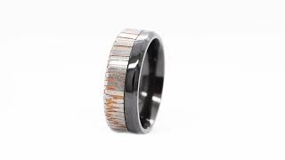 Frsc2819K - Etched Niobium Superconductor Black Zirconium Comfort Fit Ring 360 Video
