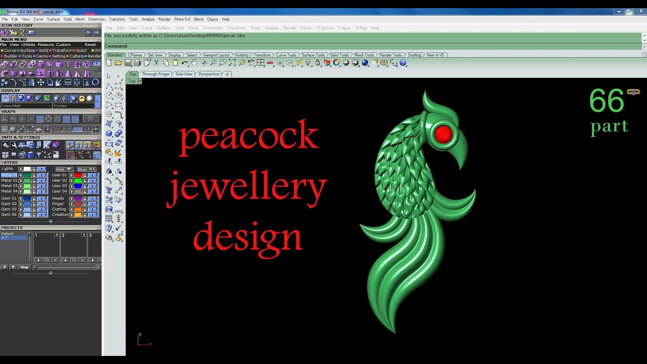 Rhino matrix class #66 /matrix 9 how to make in peacock pis jewellery ...