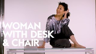 Sandra Oh Teaches You How To Kill It | Woman with Desk and Chair | InStyle