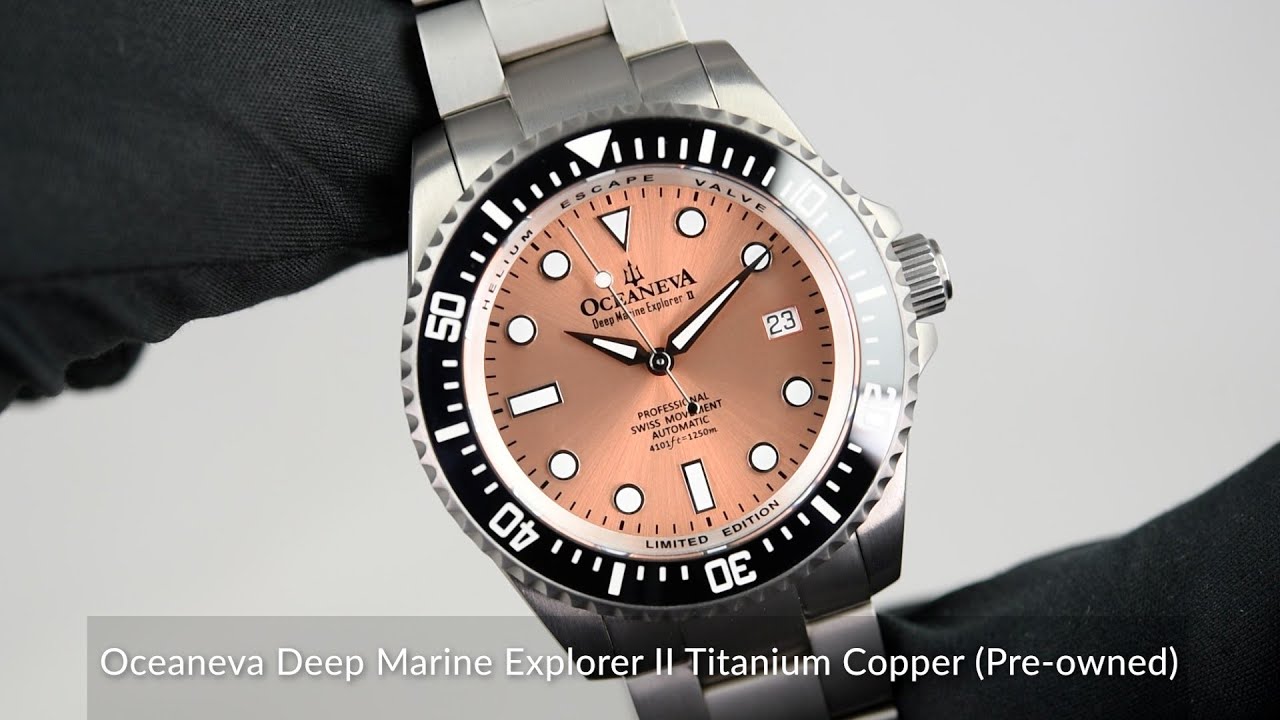 Oceaneva Deep Marine Explorer II Titanium Copper BKII200SLSTT (Pre-owned)