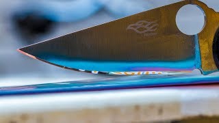 Sharpening the Ganzo F729-CF with the Wicked edge, and tested on the Edgeonup.