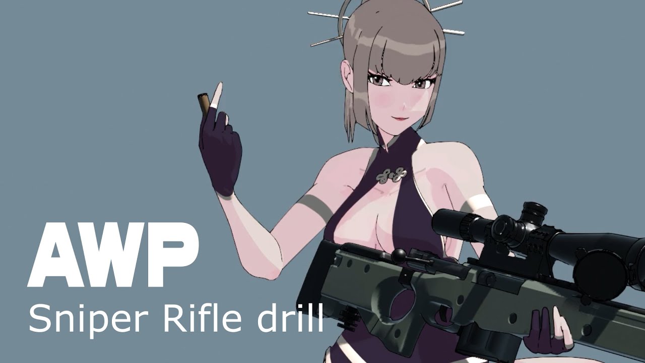 AWP Sniper rifle drill | 短編アニメ 