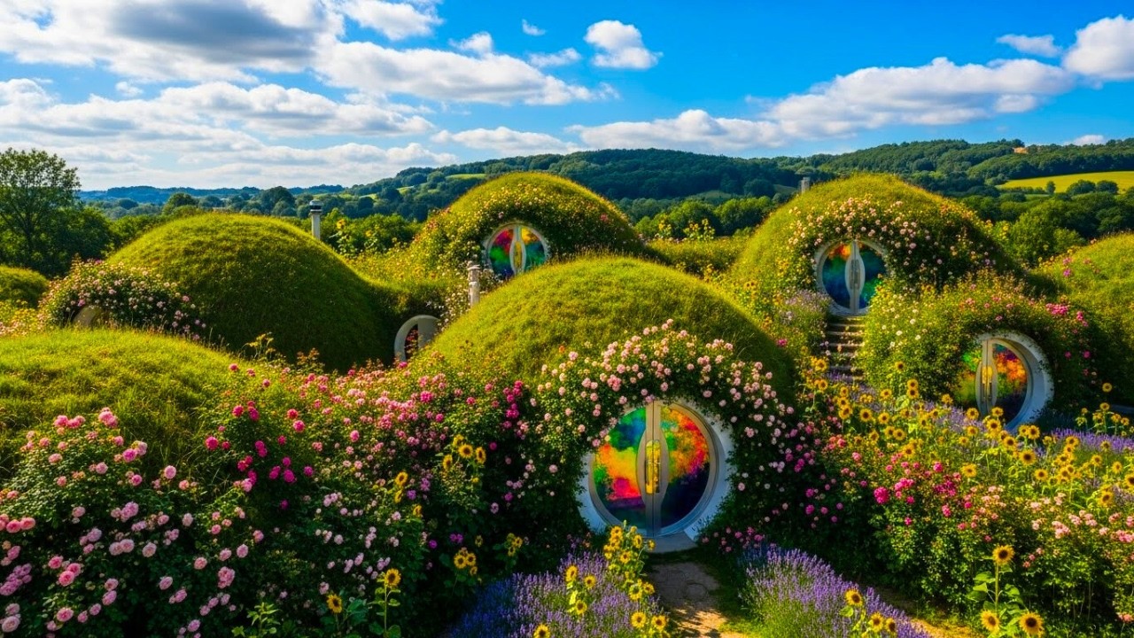 🌿 Дом-купол в цветах. В окружении белых стен и ностальгических сокровищ