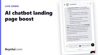 Add AI Chatbot to Landing Page in 5 Mins with Asyntai