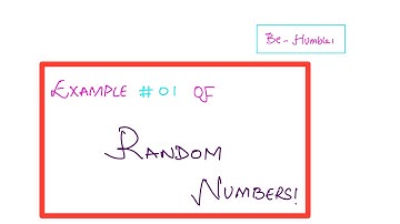 A2 MATH S2: EXAMPLE # 01 OF RANDOM NUMBERS SAMPLING! LECTURE # 05. TUES, 6 MAY 2025.