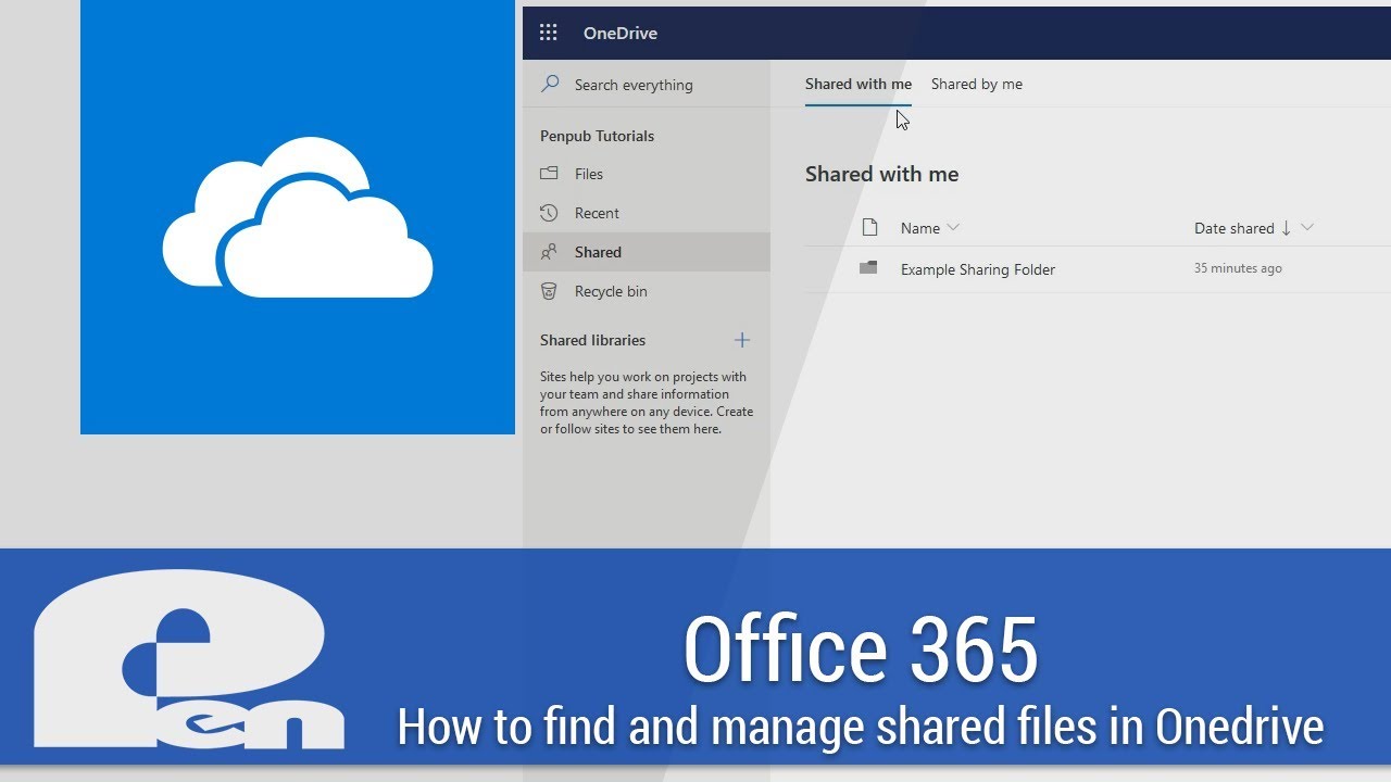 Office 365 - How to Find and Manage Shared Files in OneDrive - YouTube