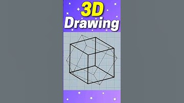 3D Cube Drawing 🎨 📦 #drawing #shorts #youtubeshorts