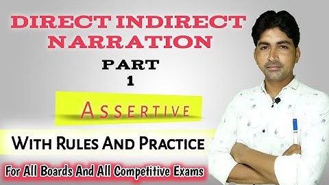 Direct Indirect Speech in english grammar|| Narration in Hindi Part1