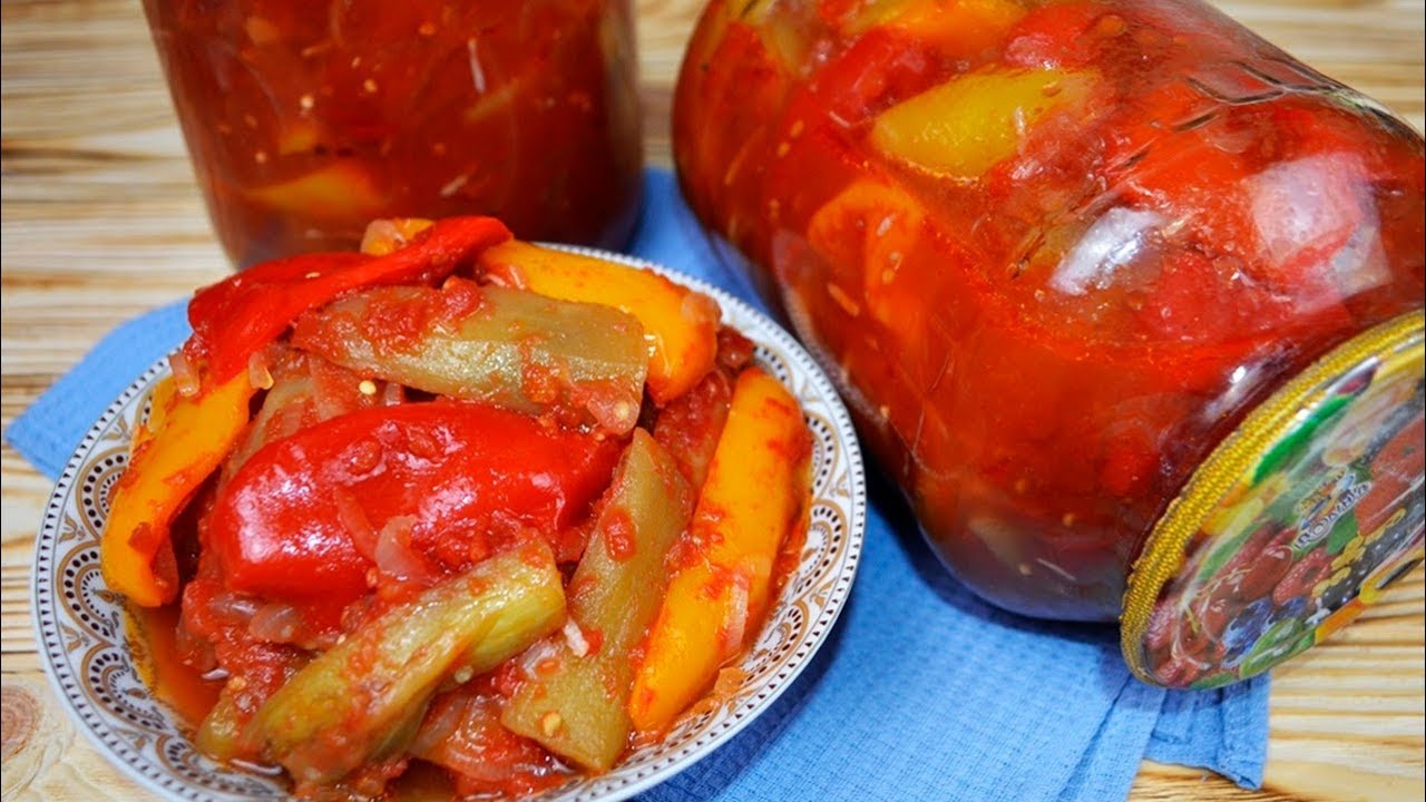 Ингредиенты для «Лечо на зиму из перца и помидоров»: