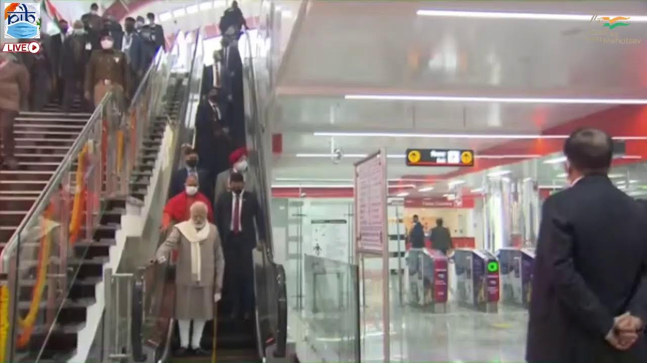 PM Narendra Modi visits exhibition and takes a ride in Kanpur Metro