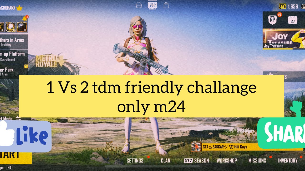 1vs 2 tdm Friendly challenge only m24 Alion Gamer - YouTube
