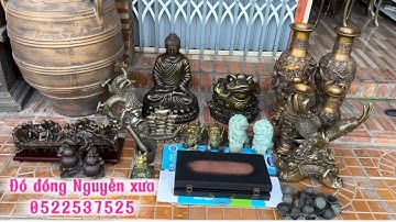 Ngày 10/12 Cặp bình song Long _ Bộ cờ đồng _ Đại bàn như ý _  #đồcổ #đồđồng#đồđồngNguyễnXưa