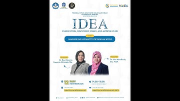 IDEA CLUB: "Analisis Data kualititatif dengan NVivo"