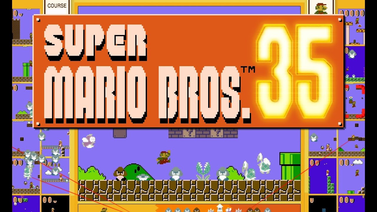 Super Mario Bros. 35 (Nintendo Switch) Pt. 1: 35-Player Battle - Lv. 1-19