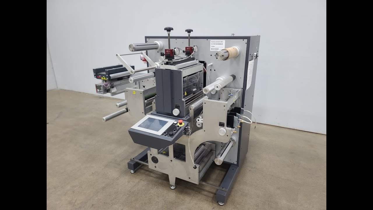 2018 GM DC330NANO Converting Line Compact Label Finisher - YouTube