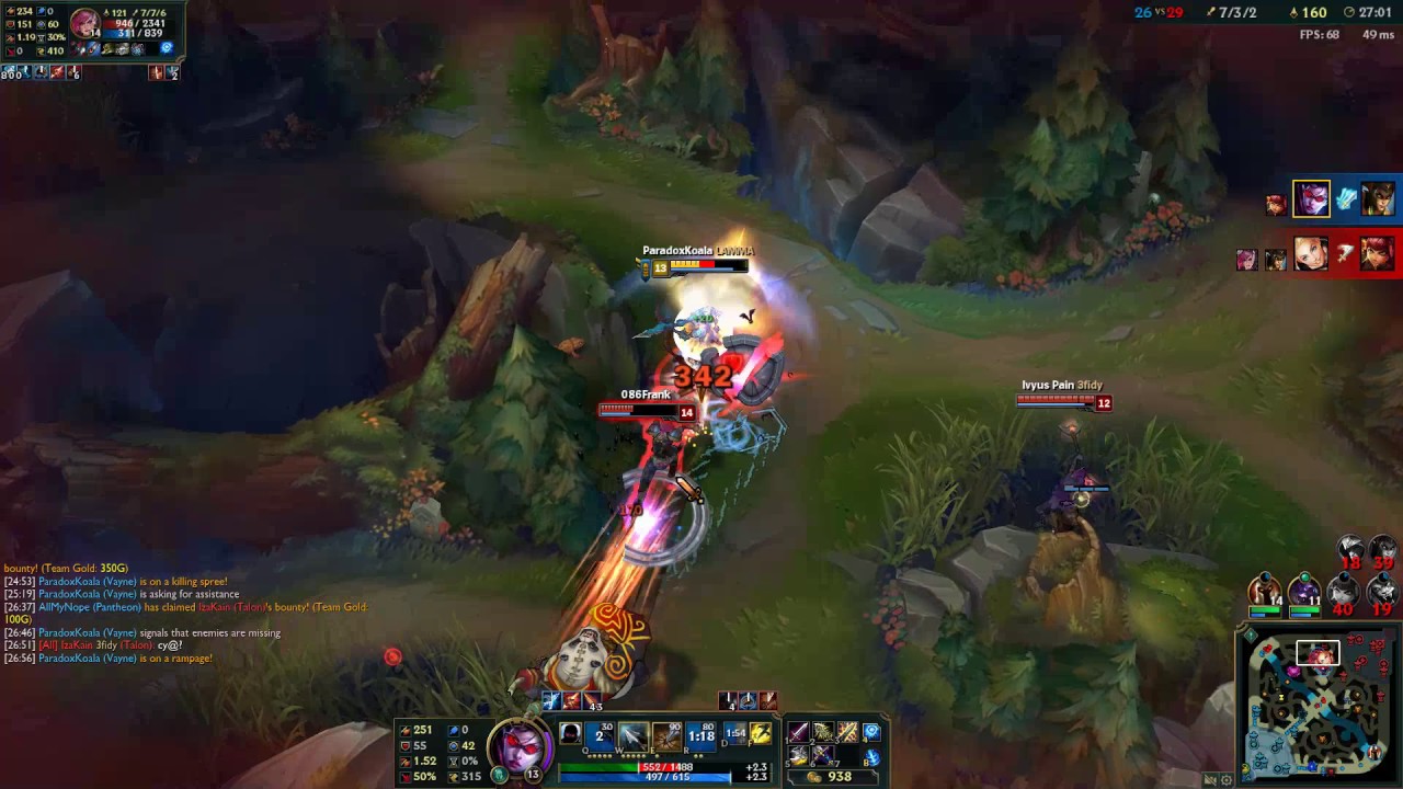 League Of Legends: Vayne Decides its Game Time!