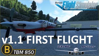 Black Square TBM850 v1.1 First Flight | New Flight Dynamics and New Effects | Real Airline Pilot