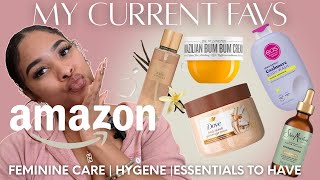 MY AMAZON FAVORITES |GLOW UP BEGINNER ESSENTIALS | FRAGRANCE + FEMININE CARE + HYGENE + HAIR GROWTH.