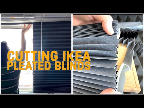 HOW TO CUT IKEA BLINDS / IKEA SCHOTTIS Blackout pleated blind, dark