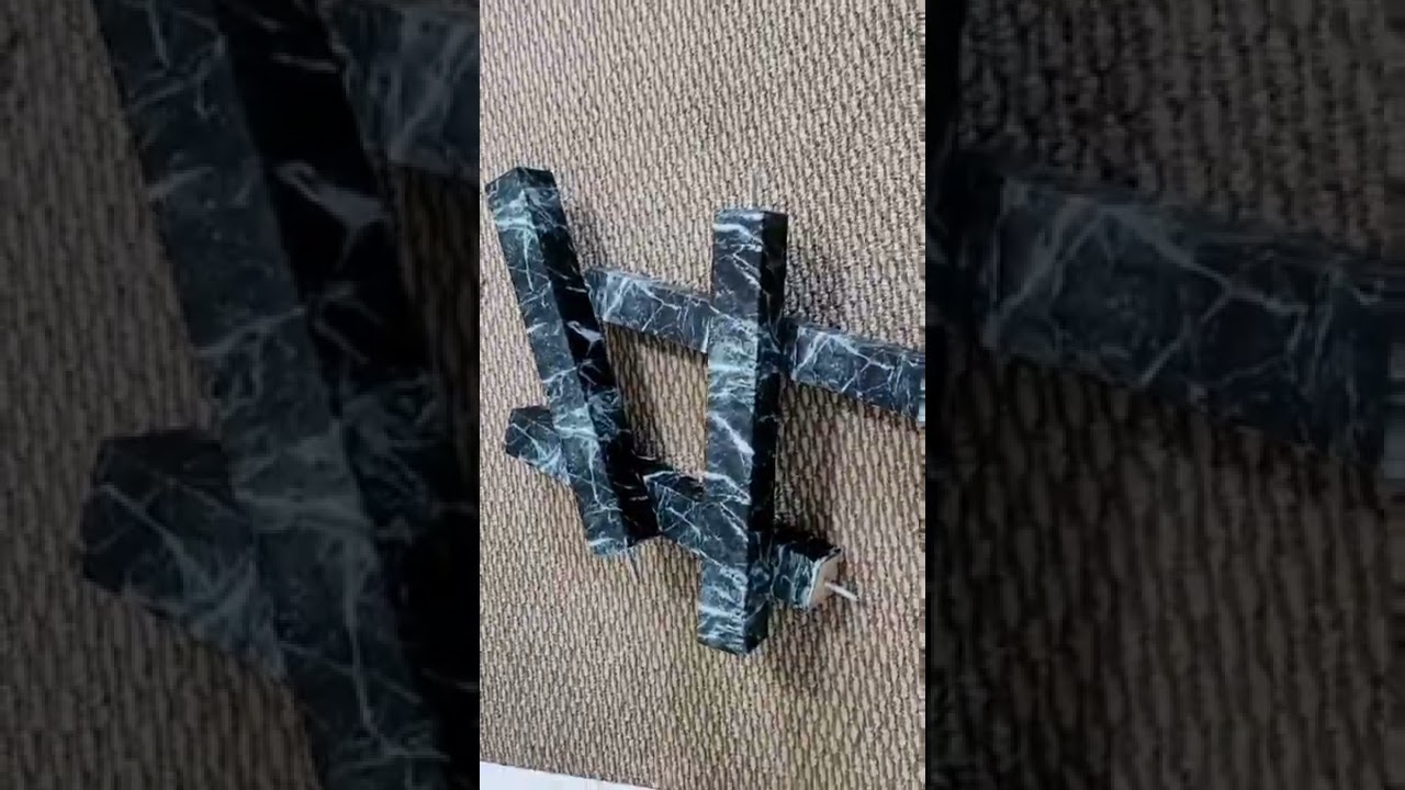 diy easy table makeover. adhesive sheet is from dollarama. 