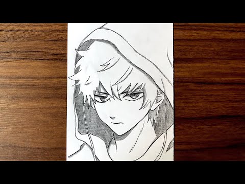 How to Draw an Anime Boy Wearing a Hoodie Step by Step