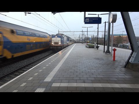 Doorkomst VolkerRail 203-5 met Slooptransport 3x SGMm 3 Station Abcoude