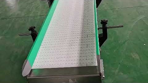 Straight running modular belt conveyor testing video