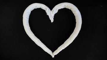 HEART TOWEL FOLDING | TOWEL ART | TOWEL ORIGAMI