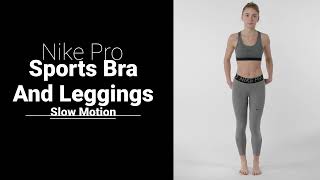 Nike Try On - Slow Motion - Nike Pro Sports Bra - Nike Pro Leggings - 4k